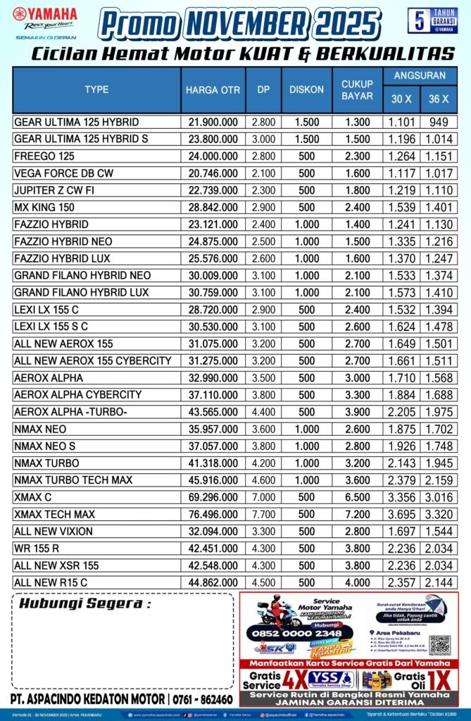 Promo Yamaha Terbaru